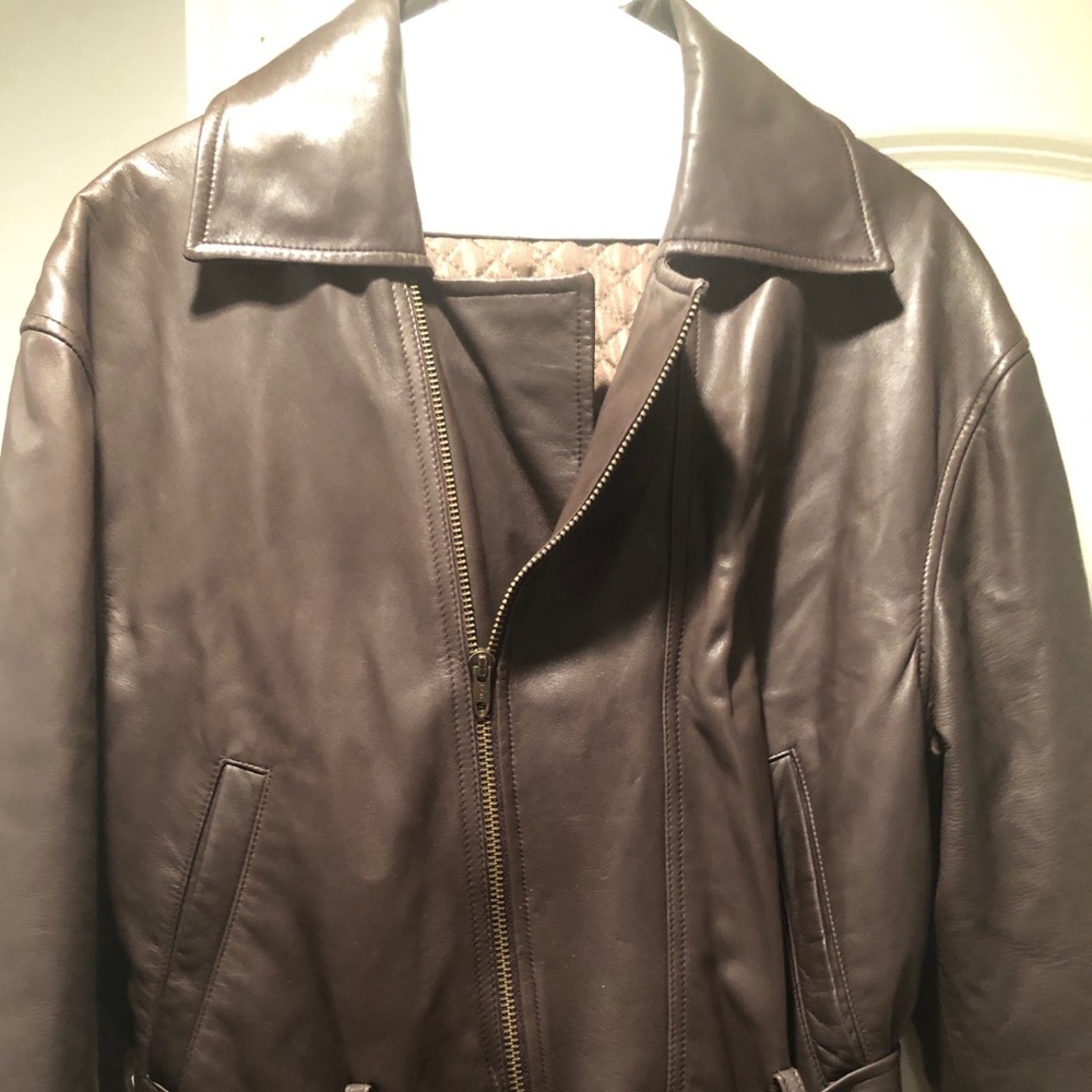Calvin Klein Ladies lamb skin soft Leather jacket